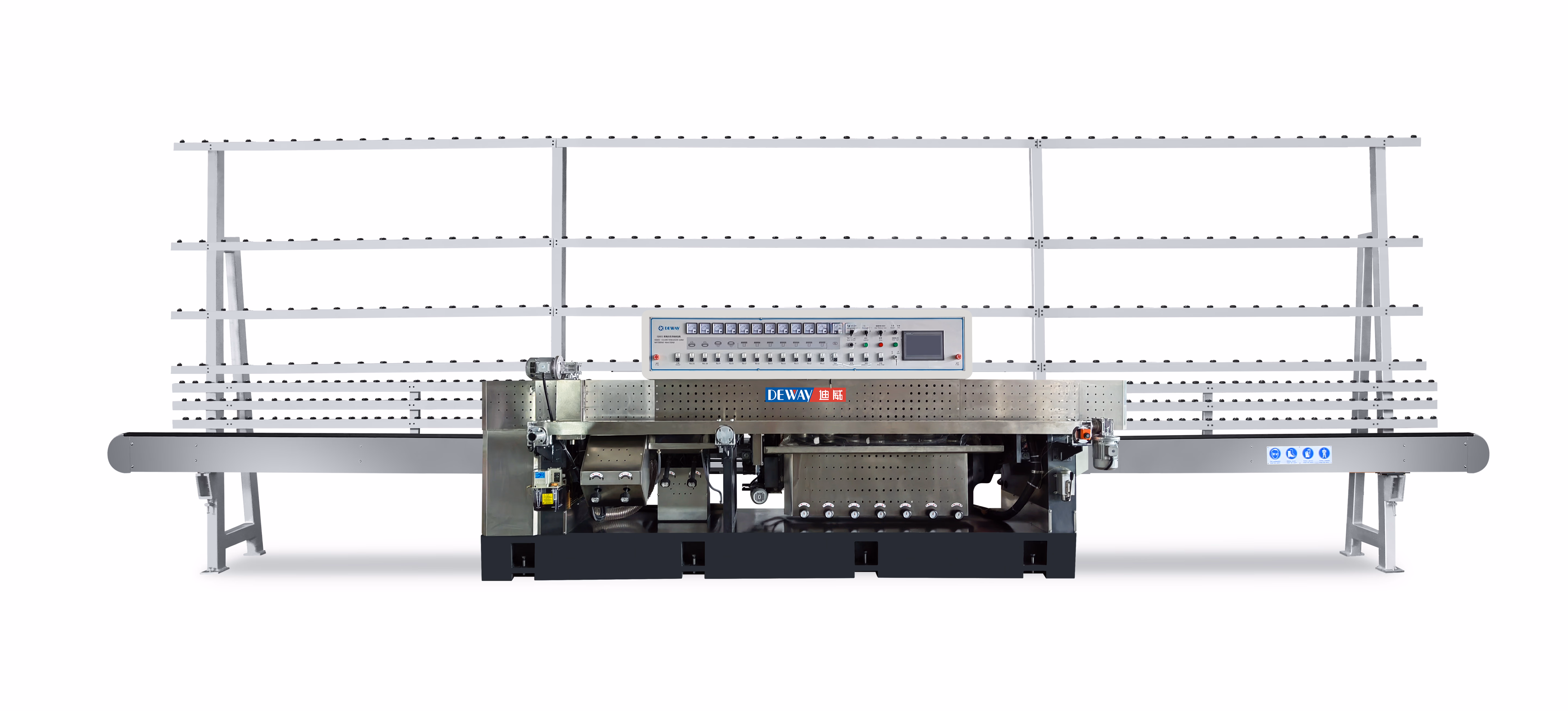Máquina de corte de vidro DZM10B com transportador de rolamentos (10 fusos)