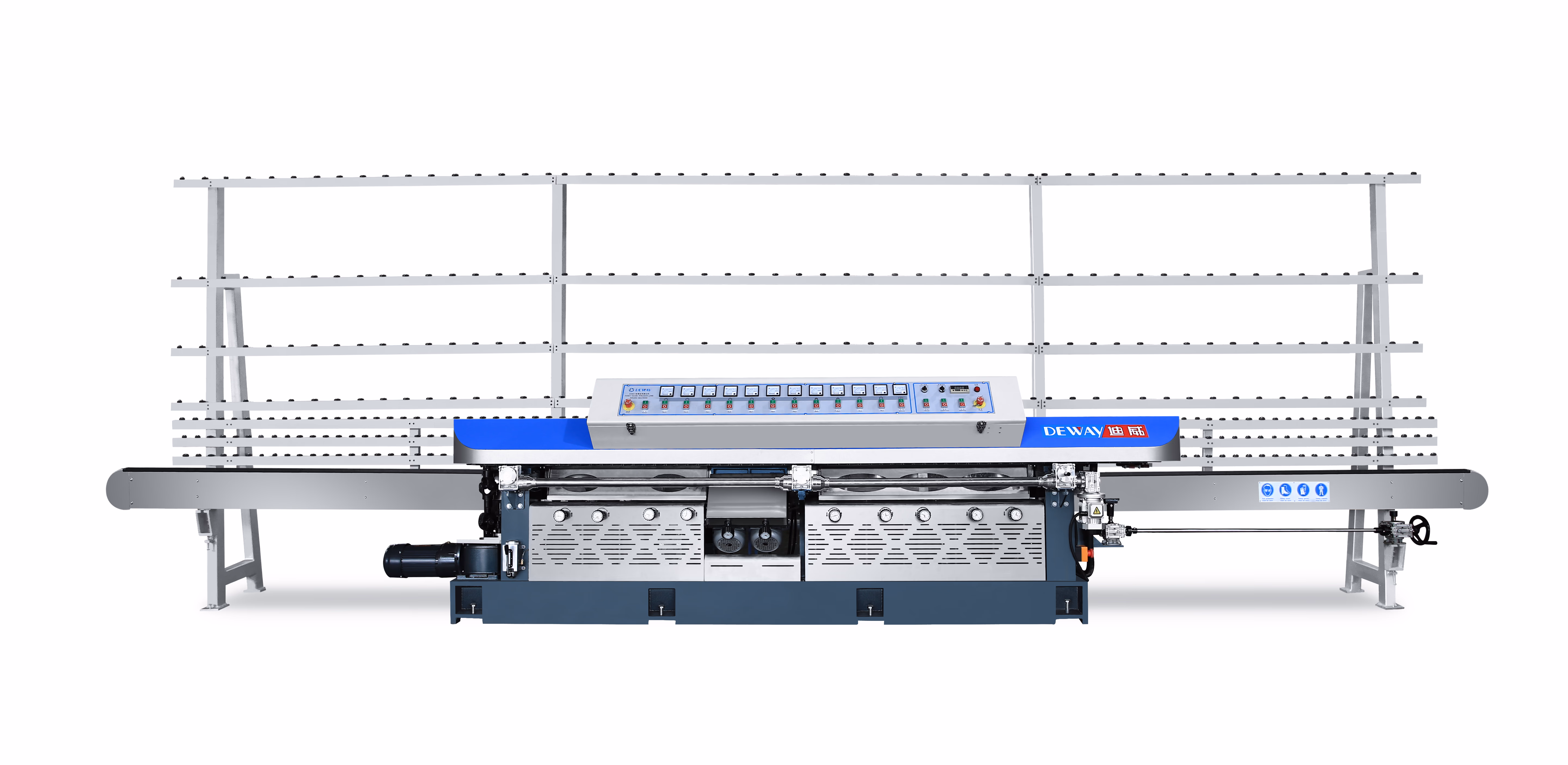 Máquina de corte de vidro DZM11B com transportador de rolamentos (11 fusos)
